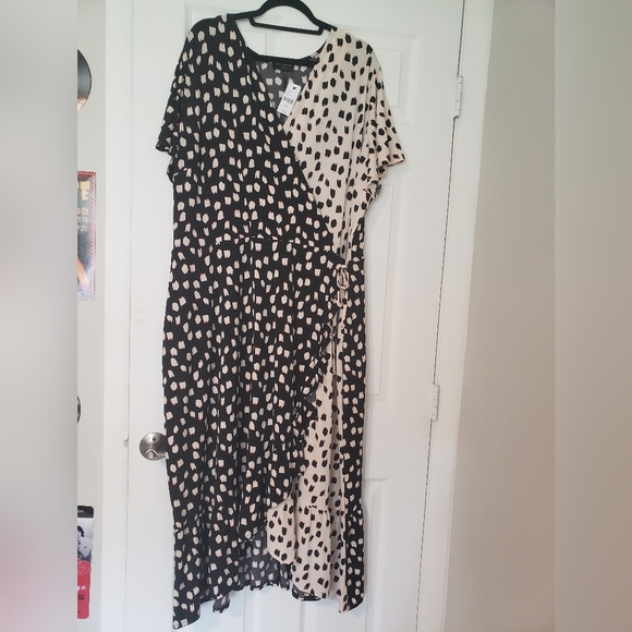 NWT Lane Bryant Polka Dot Wrap Dress 22/24 - Picture 2 of 6